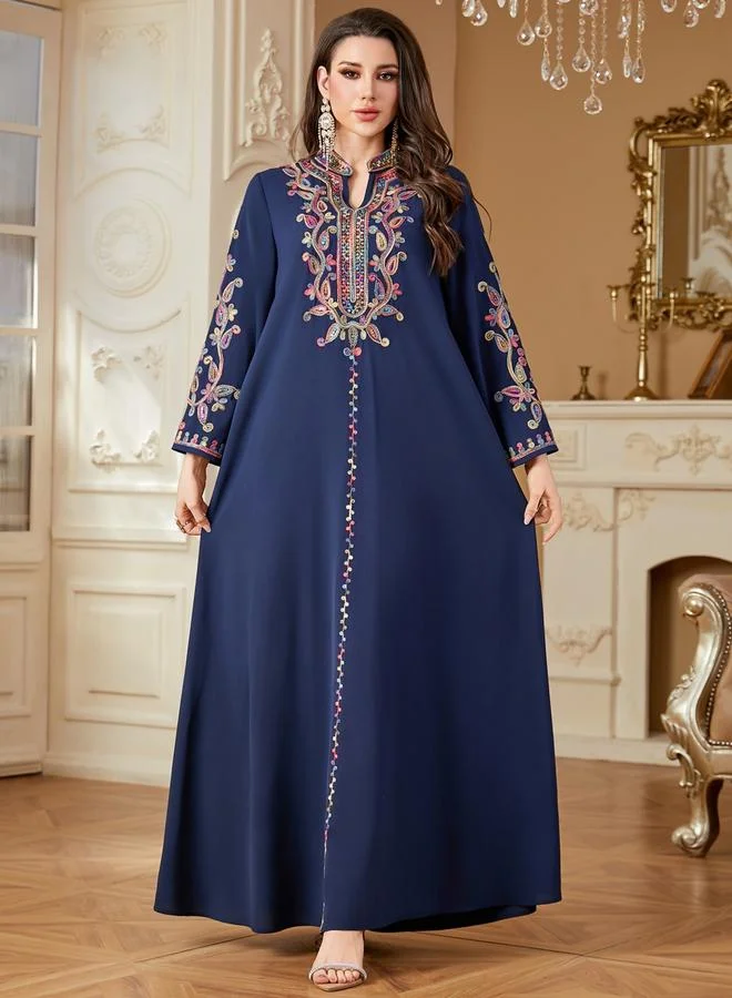 تايك تو جلابية مطرزة بتفاصيل رقعة ترتر